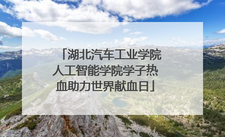 湖北汽车工业学院人工智能学院学子热血助力世界献血日