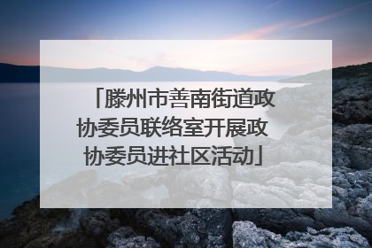 滕州市善南街道政协委员联络室开展政协委员进社区活动
