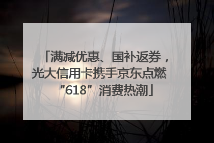 满减优惠、国补返券，光大信用卡携手京东点燃“618”消费热潮