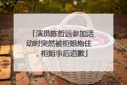 演员陈哲远参加活动时突然被柜姐抱住，柜姐事后道歉