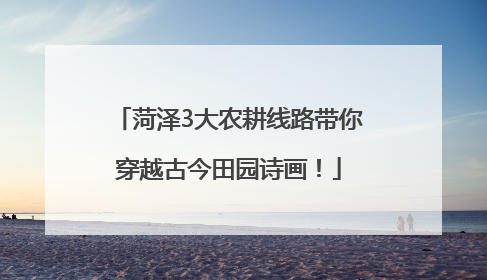 菏泽3大农耕线路带你穿越古今田园诗画！
