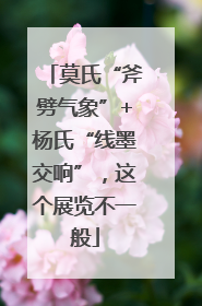 莫氏“斧劈气象”+杨氏“线墨交响”，这个展览不一般