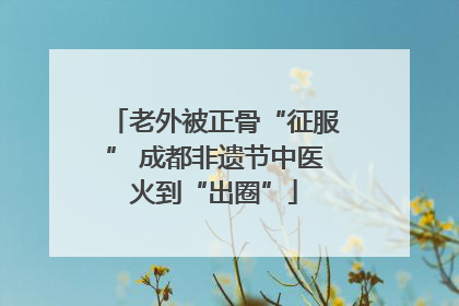老外被正骨“征服” 成都非遗节中医火到“出圈”