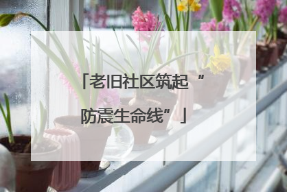 老旧社区筑起“防震生命线”
