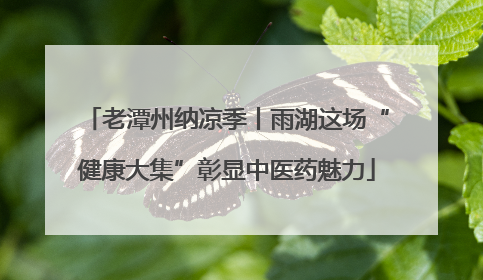 老潭州纳凉季丨雨湖这场“健康大集”彰显中医药魅力
