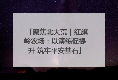 聚焦北大荒｜红旗岭农场：以演练促提升 筑牢平安基石