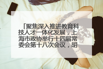 聚焦深入推进教育科技人才一体化发展，上海市政协举行十四届常委会第十八次会议，胡文容出席并讲话