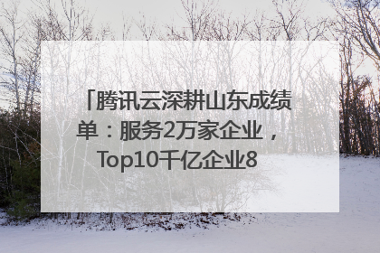 腾讯云深耕山东成绩单：服务2万家企业，Top10千亿企业8家选择腾讯云