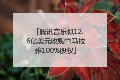 腾讯音乐拟12.6亿美元收购喜马拉雅100%股权