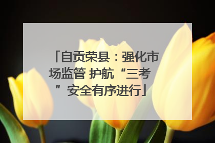 自贡荣县：强化市场监管 护航“三考”安全有序进行