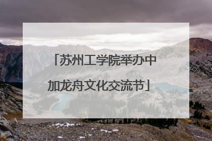 苏州工学院举办中加龙舟文化交流节