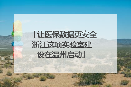让医保数据更安全 浙江这项实验室建设在温州启动
