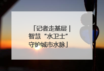 记者走基层｜智慧“水卫士”守护城市水脉