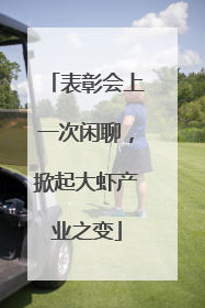 表彰会上一次闲聊，掀起大虾产业之变