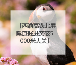 西渝高铁北屏隧道掘进突破5000米大关