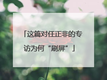 这篇对任正非的专访为何“刷屏”
