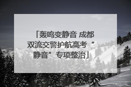 轰鸣变静音 成都双流交警护航高考“静音”专项整治