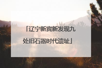 辽宁新宾新发现九处旧石器时代遗址