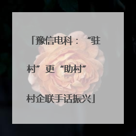 豫信电科：“驻村”更“助村” 村企联手话振兴