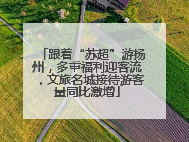 跟着“苏超”游扬州，多重福利迎客流，文旅名城接待游客量同比激增