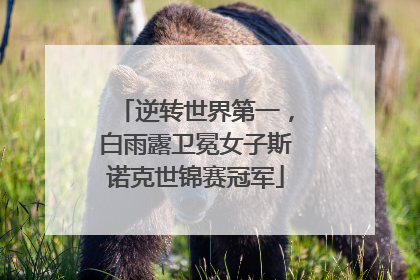 逆转世界第一，白雨露卫冕女子斯诺克世锦赛冠军