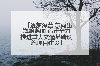 逐梦深蓝 东向出海绘蓝图 宿迁全力推进重大交通基础设施项目建设