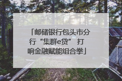 邮储银行包头市分行“集群e贷” 打响金融赋能组合拳
