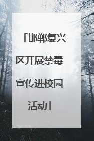 邯郸复兴区开展禁毒宣传进校园活动