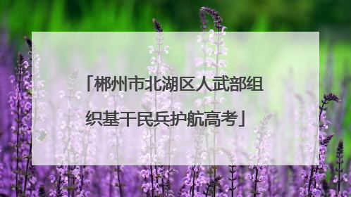 郴州市北湖区人武部组织基干民兵护航高考