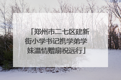 郑州市二七区建新街小学书记携学弟学妹温情赠扇祝远行