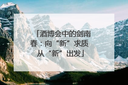 酒博会中的剑南春：向“新”求质 从“新”出发