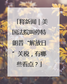 释新闻｜美国法院叫停特朗普“解放日”关税，有哪些看点？