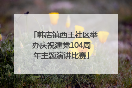 韩店镇西王社区举办庆祝建党104周年主题演讲比赛