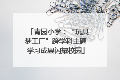 青园小学：“玩具梦工厂”跨学科主题学习成果闪耀校园