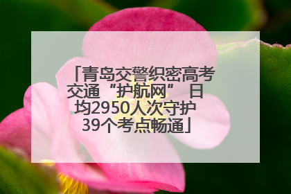 青岛交警织密高考交通“护航网” 日均2950人次守护39个考点畅通
