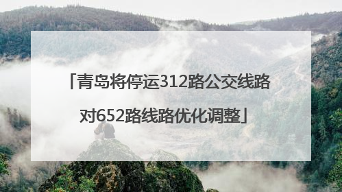 青岛将停运312路公交线路 对652路线路优化调整