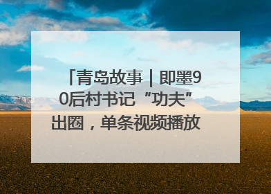 青岛故事｜即墨90后村书记“功夫”出圈，单条视频播放量过600万