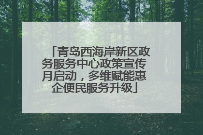 青岛西海岸新区政务服务中心政策宣传月启动，多维赋能惠企便民服务升级
