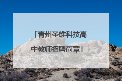 青州圣维科技高中教师招聘简章
