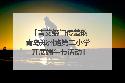 青艾缀门传楚韵 青岛郑州路第二小学开展端午节活动