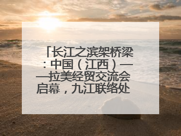 长江之滨架桥梁：中国（江西）——拉美经贸交流会启幕，九江联络处授牌拓商机