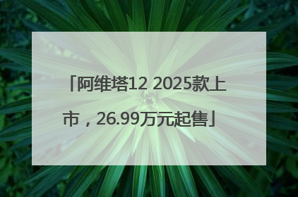 阿维塔12 2025款上市，26.99万元起售