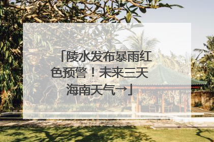 陵水发布暴雨红色预警！未来三天海南天气→