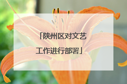 陕州区对文艺工作进行部署