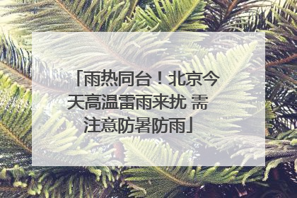雨热同台！北京今天高温雷雨来扰 需注意防暑防雨