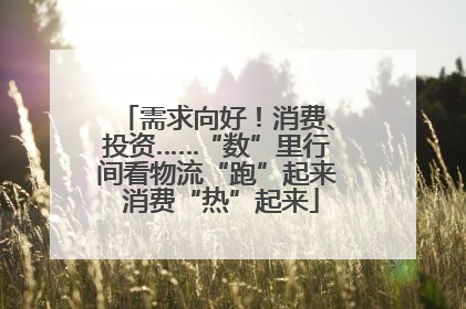 需求向好！消费、投资……“数”里行间看物流“跑”起来 消费“热”起来