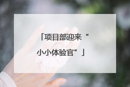 项目部迎来“小小体验官”