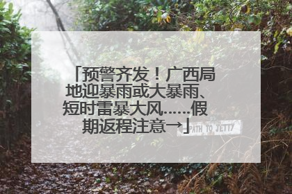 预警齐发！广西局地迎暴雨或大暴雨、短时雷暴大风……假期返程注意→