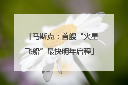 马斯克：首艘“火星飞船”最快明年启程