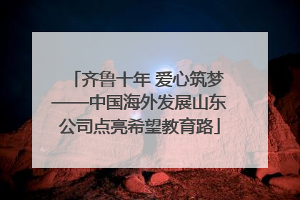 齐鲁十年 爱心筑梦——中国海外发展山东公司点亮希望教育路